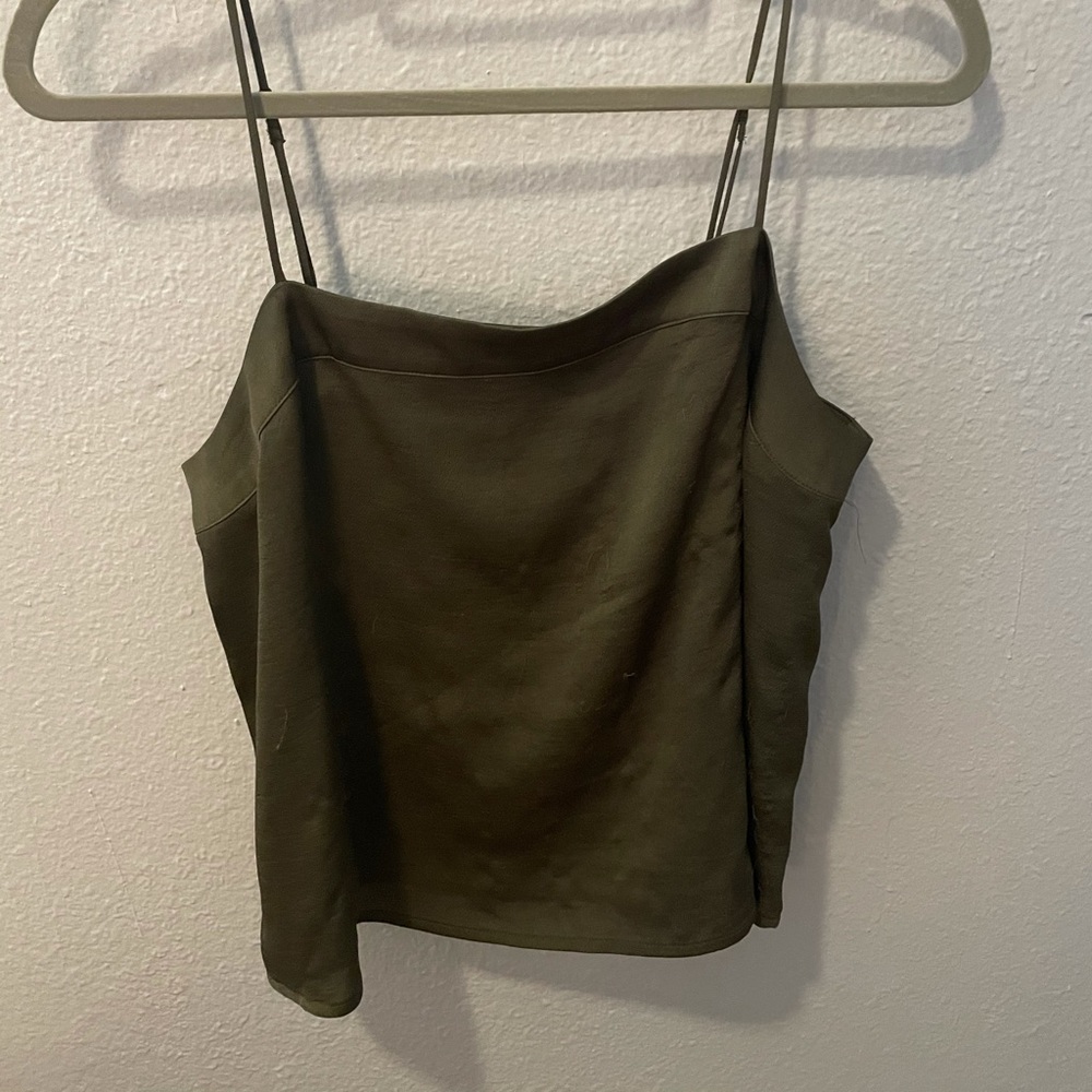Green Cropped Tank top